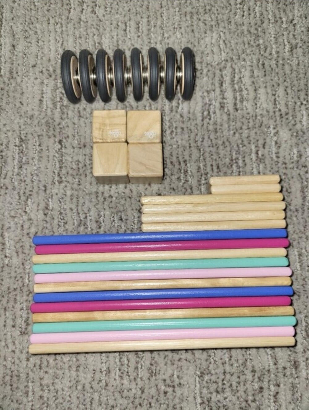 Tegu Wooden Magnetic Blocks And Wheels